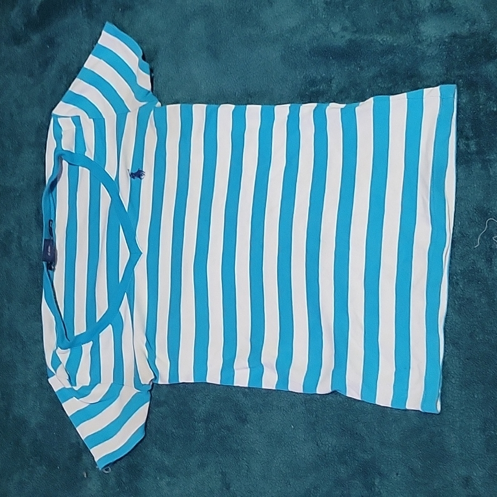 Polo By Ralph Lauren Striped Tee White & Blue